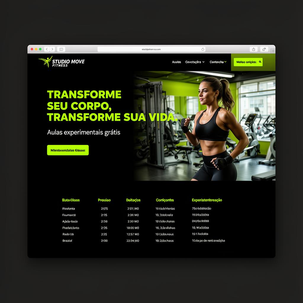 Site criado para Studio Move Fitness