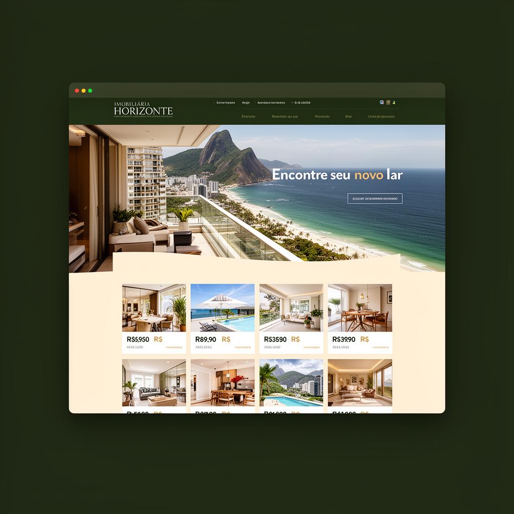 Site criado para Imobiliária Horizonte