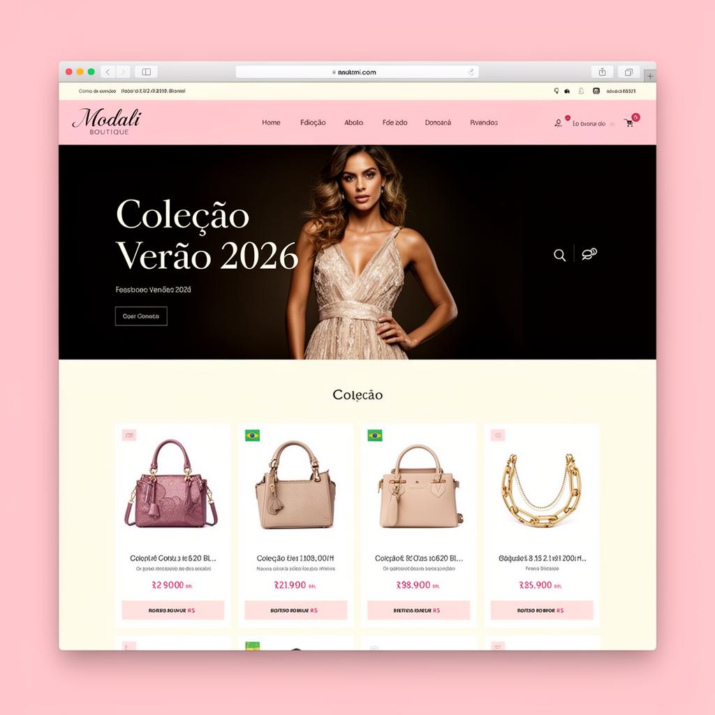 Site criado para Modalí Boutique